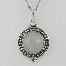 Solid 925 Sterling Silver Rainbow Moonstone Pendant Necklace Women PSV-2119 - £21.95 GBP+