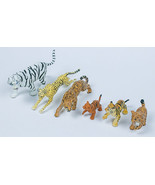 SAFARI LTD LOT OF 6 JUNGLE CATS FIGURES WHITE TIGER LEOPARD CHEETAH WILD... - $241.04 MXN