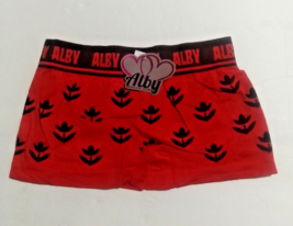Alby Colombian Logo Hipster Panty NWT Red Black Flowers - $4.72