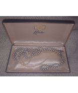 Vintage RICHELIEU Case W/ 2 Faux Pearls Necklaces B L Sieber Mt Carroll Ill - £45.08 GBP