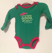 Boy or girl Carter&#39;s Green One Piece &quot;Santa&quot; Christmas - Newborn  Preowned - $1.96