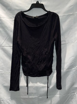 Almost Famous Black Ribbed Long Sleeve Top Size XL NWOT - £4.57 GBP