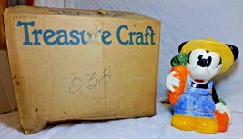 Treasure Craft DISNEY Gardening Mickey Farmer &amp; Carrot Cookie Jar Origin... - £71.93 GBP