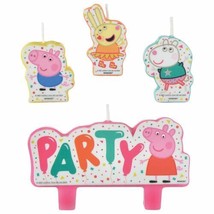 Peppa Pig 4 Pc Candles Set Cake Topper Birthday Party - £4.68 GBP