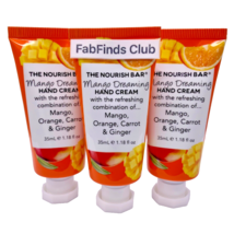 The Nourish Bar Mango Dreaming Hand Cream Set 3.54oz (3x1.18oz) Sealed T... - £11.69 GBP