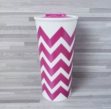 Ello Mauve Chevron Pattern 12 oz. Ceramic Travel Tumbler - £12.08 GBP