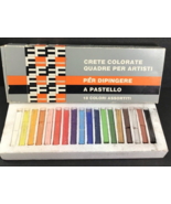 Ferrario Art Pastel Square Colored Clay Chalks - 18 Assorted Colors Pre-... - £15.01 GBP