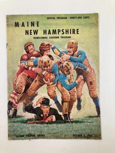 October 8 1960 Football Maine New Hampshire Homecoming Souvenir Official... - $18.97