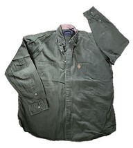 Gant Mens Long Sleeve Size Large Hunter Green Shirt Vintage - £7.68 GBP
