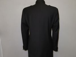 Mens Apollo  King  Banded Collarless suit Chinese Mandarin Wide leg AG91 Black image 5