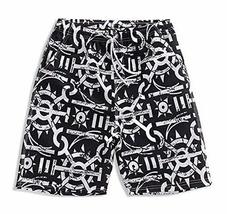 Panda Superstore Summer Quick Dry Japan Style Black Relaxed Beach Swim Shorts Me - $29.33