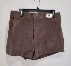 NEW Vintage 1980&#39;s WEEDS Shorts Size 38 Brown 3&quot; Inseam Deadstock - $28.45