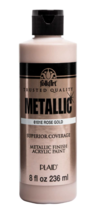 Plaid FolkArt Metallic Rose Gold Paint, 8 Fl. Oz. - £10.18 GBP