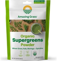 Amazing Grass Super Greens Booster: Greens Powder Smoothie Mix with Spirulina, M - £23.17 GBP