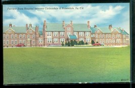 Vintage Linen Postcard Fairview State Hospital Between Carbondale Honesdale PA - $10.68