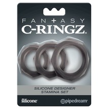 Pipedream Products Fantasy C-Ringz Silicone Designer Stamina Set Black - $12.19