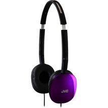 JVC Violet Flat and Foldable Colorful Flats On Ear Headphone with 3.94 f... - $25.99