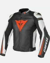 Mens Dainese Super SPEED-R Motorbike / Motorcycle WHITE/BLACK Leather Jacket New - £156.74 GBP