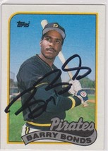 Barry Bonds Signed Autographed 1989 Topps Baseball Card - Pittsburgh Pirates - £31.23 GBP