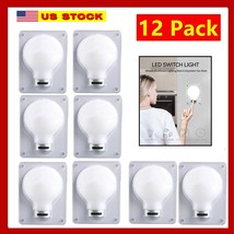 12 Pack Wall LED Light Switch Wireless Night Bulb Closet Self Stick Manual - $36.62