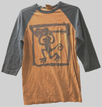 $30 Keith Urban Be Here Monkey 2004 Vintage C&amp;W Orange Baseball 3/4 T-Shirt S - £22.19 GBP