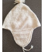 Hand-made~ Vintage ~ Wool ~ Cream Colored ~ Pull-On Hat ~ Tie Closure - $20.46 CAD