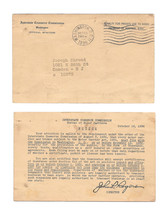 Penalty Card Interstate Commerce Commission Motor Carriers 1936 Insuranc... - $9.95
