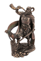 9 1 2 Inch Norse God Heimdall Bronzed Finish Statue Pagan - £78.49 GBP