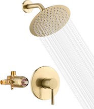 Sumerain Shower Faucet Set Brushed Brass, Anti-Scald, Return Check Valves - £117.94 GBP