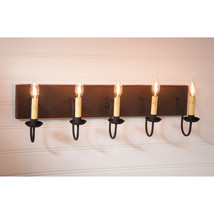 Large 5 Arm VANITY LIGHT ~ Primitive Country Wall Fixture in Salem Brick - £244.91 GBP