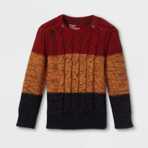 Toddler Boys&#39; Adaptive Cable Pullover Sweater - Cat &amp; Jack- 5T- Sensory Friendly - £8.56 GBP