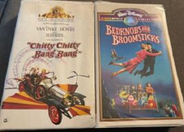Lot: Bedknobs &amp; Broomsticks + Chitty Chitty Bang Bang VHS Movies, Disney... - $14.95