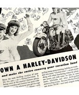 Harley Davidson Advertisement 1947 Motorcycle Vacation Land Ephemera LGB... - $54.32 CAD