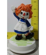 Raggedy Ann Ceramic Rotating Figural Music Box Schmid Bobbs Merrill Vint... - $31.94 CAD