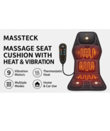 MASSTECK Massage Seat Cushion Pad with Heat &amp; 9 Motors for Full Body Relief - €55,61 EUR