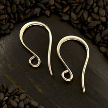 Sterling Silver Ear Wire - Small Flat Circle Shape 17x14mm - $201.02 MXN