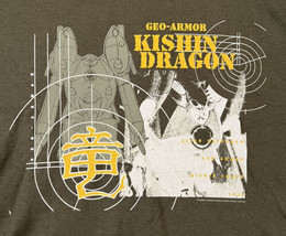 Geo-Armor Kishin Corps Dragon T-Shirt Vintage  Mecha L Large Olive SUN D... - £37.75 GBP