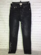 J. Crew Womens Size 26 High Rise Toothpick Jeans Skinny Charcoal Wash Re... - $45.05