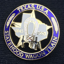 Statehood Wagon Train Texas 1995 Vintage Pin Brooch Festival TX Pride - $9.95