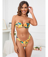 Swimsuits Womens One Piece Bathing Suits Strappy Swimming Suits Leaves S... - $41.48 CAD
