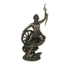 Taranis Celtic God of Thunder Resin Statue Bronze Home Decor Mythology Sculpture - £58.74 GBP