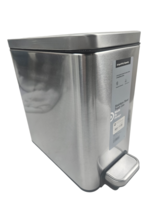 2.6 Gal./10 Liter Slim Stainless Steel Step-on Trash Can for Bathroom an... - $46.25