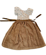 J.P. Stevens Color Visions Brown Floral White Child’s Kitchen Apron Towel - $389.35 MXN