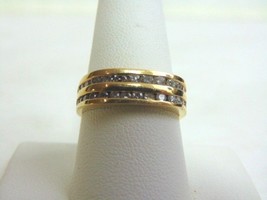 Mens Vintage Estate 14k Yellow Gold Diamond Ring 5.9g  E3464 - £483.35 GBP