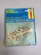 Haynes Dodge Plymouth Aries &amp; Reliant Owners Workshop Manual 1981-1983 Softcover - £7.35 GBP