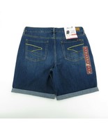 Seven7 Womens Rolled Cuff Sunset Bermuda Blue Jean Shorts 14 - £15.27 GBP