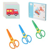 3Pcs Kids Plastic Toddler Scissors - Safety Scissors Training Kids Sciss... - £11.98 GBP