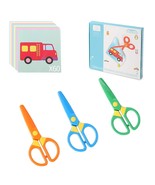 3Pcs Kids Plastic Toddler Scissors - Safety Scissors Training Kids Sciss... - £14.15 GBP
