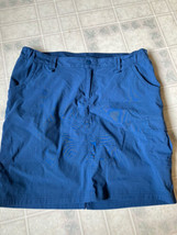 Duluth Trading Co Dry on the Fly Skort Skirt Size 14 Blue back Slit Mesh... - $30.63