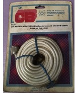 RG58/U coaxial 20&#39; with PL259 connector x spade lug (white) quality Mr C... - $8.50